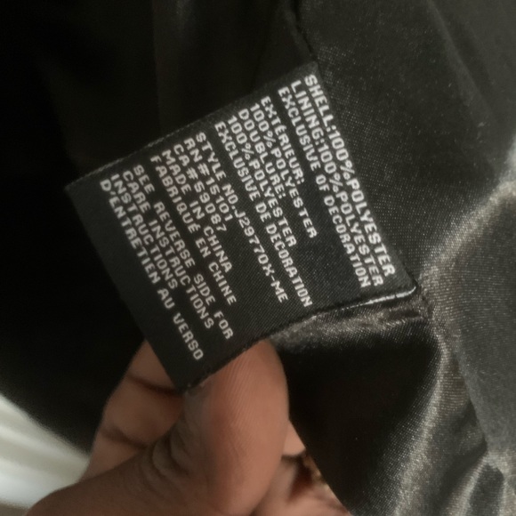 XL/TG Jones New York Black Faux Fur Coat - Picture 6 of 10